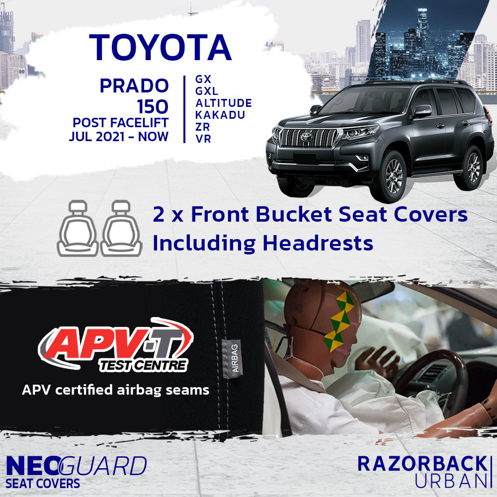 NeoGuard Front Row Neoprene Seat Covers For Toyota Prado 150 (July 21